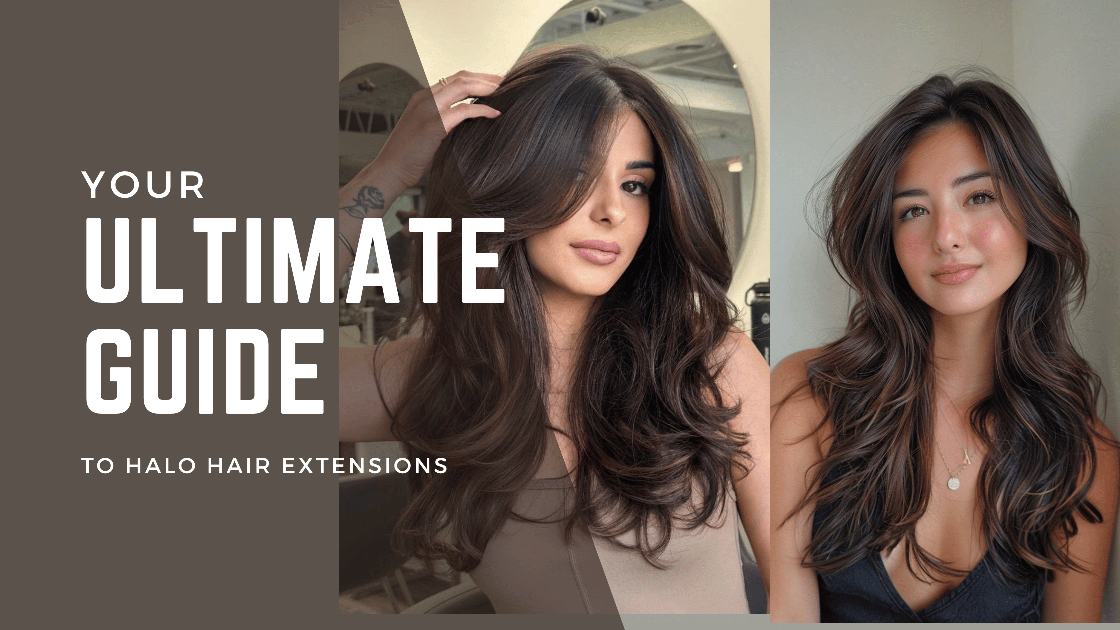 Banner for Marvy Hair Extensions featuring two women with long, voluminous hair and the text 'Your Ultimate Guide to Halo Hair Extensions